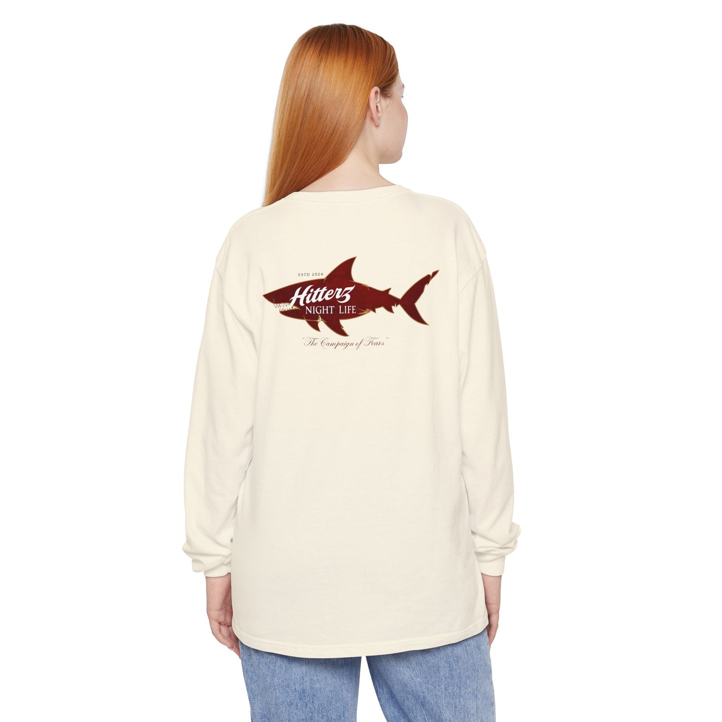 Night Life - Unisex Garment-dyed Long Sleeve T-Shirt