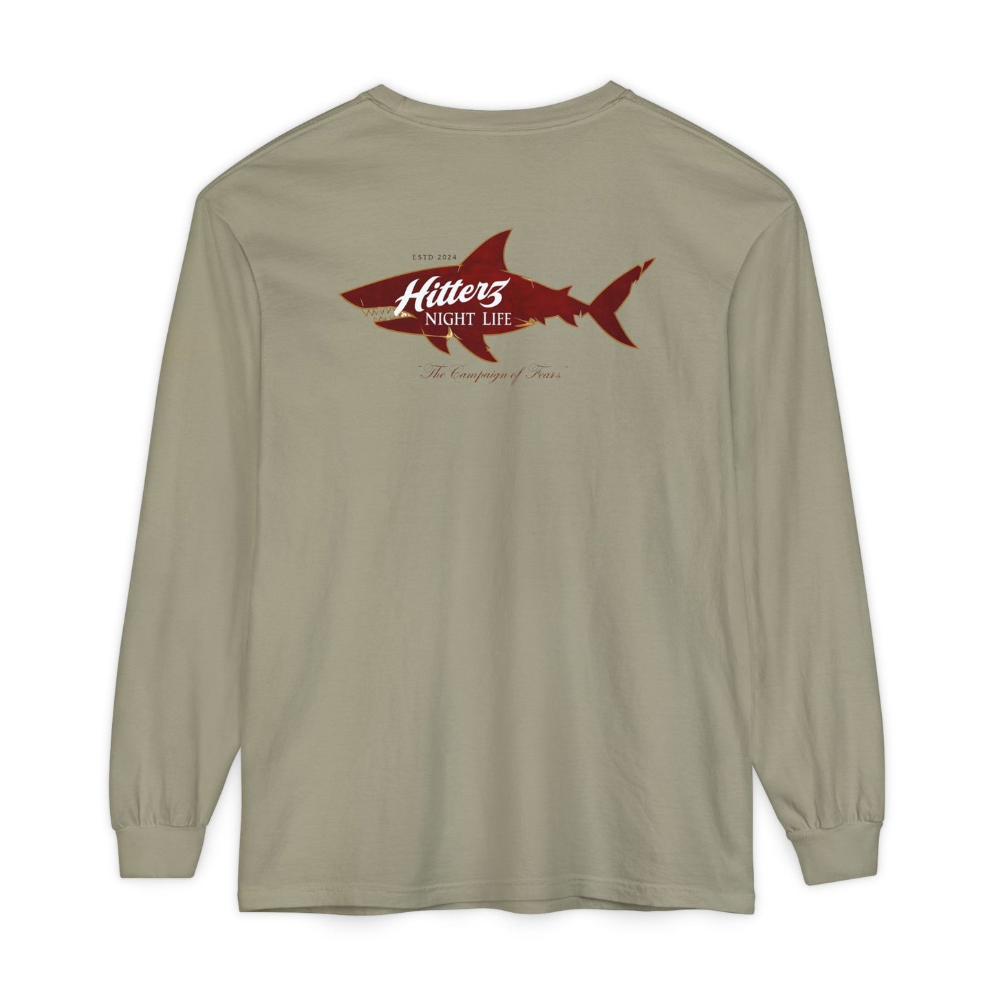 Night Life - Unisex Garment-dyed Long Sleeve T-Shirt