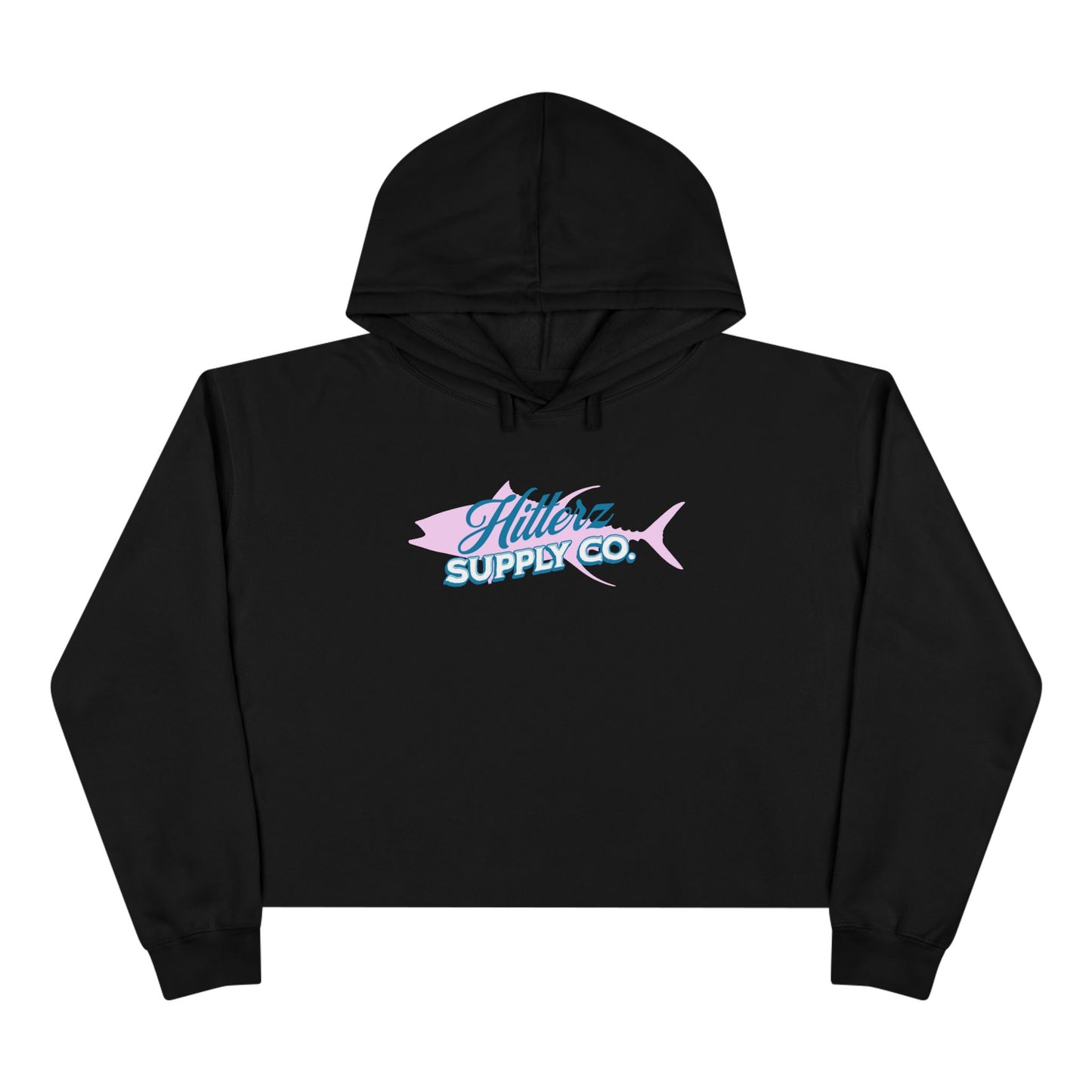 Pink Tuna Crop Hoodie