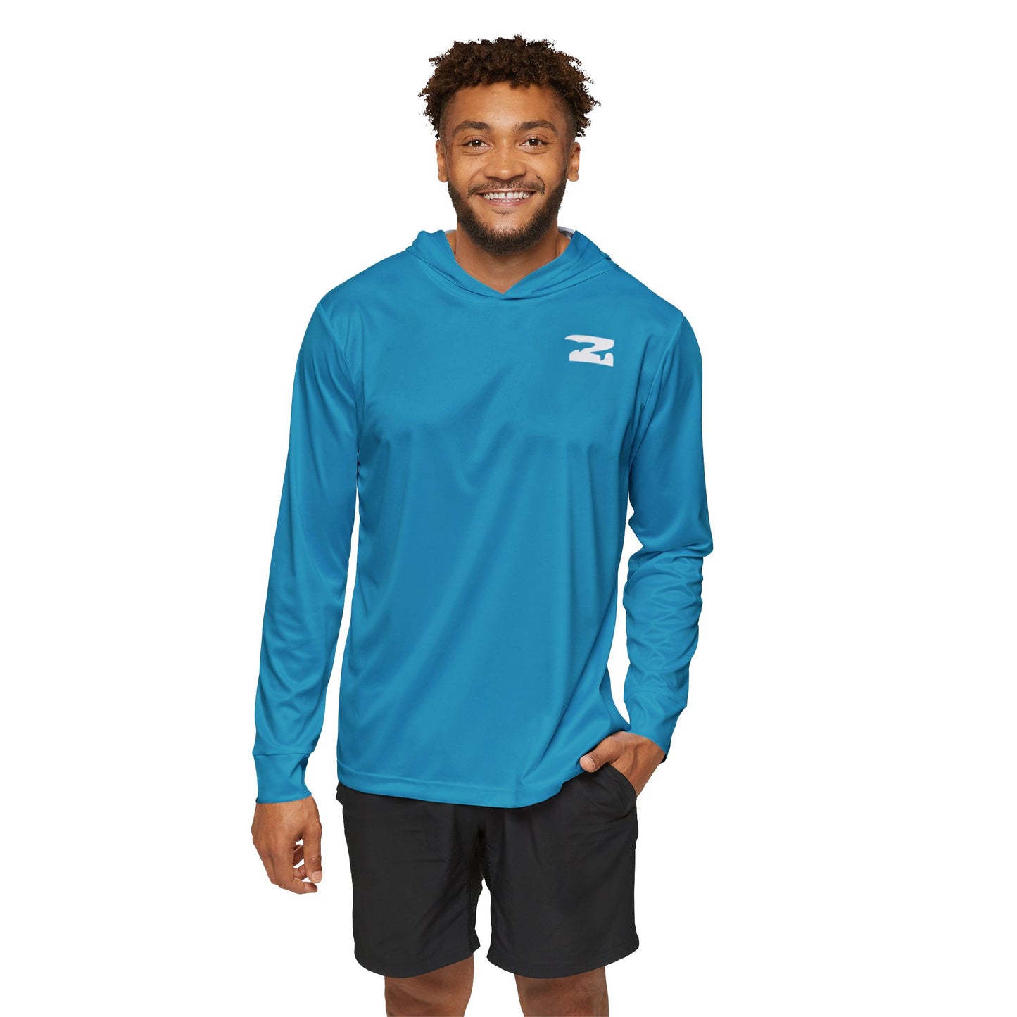Maritime Culture Men's Sports Hoodie Turquoise UPF 50+