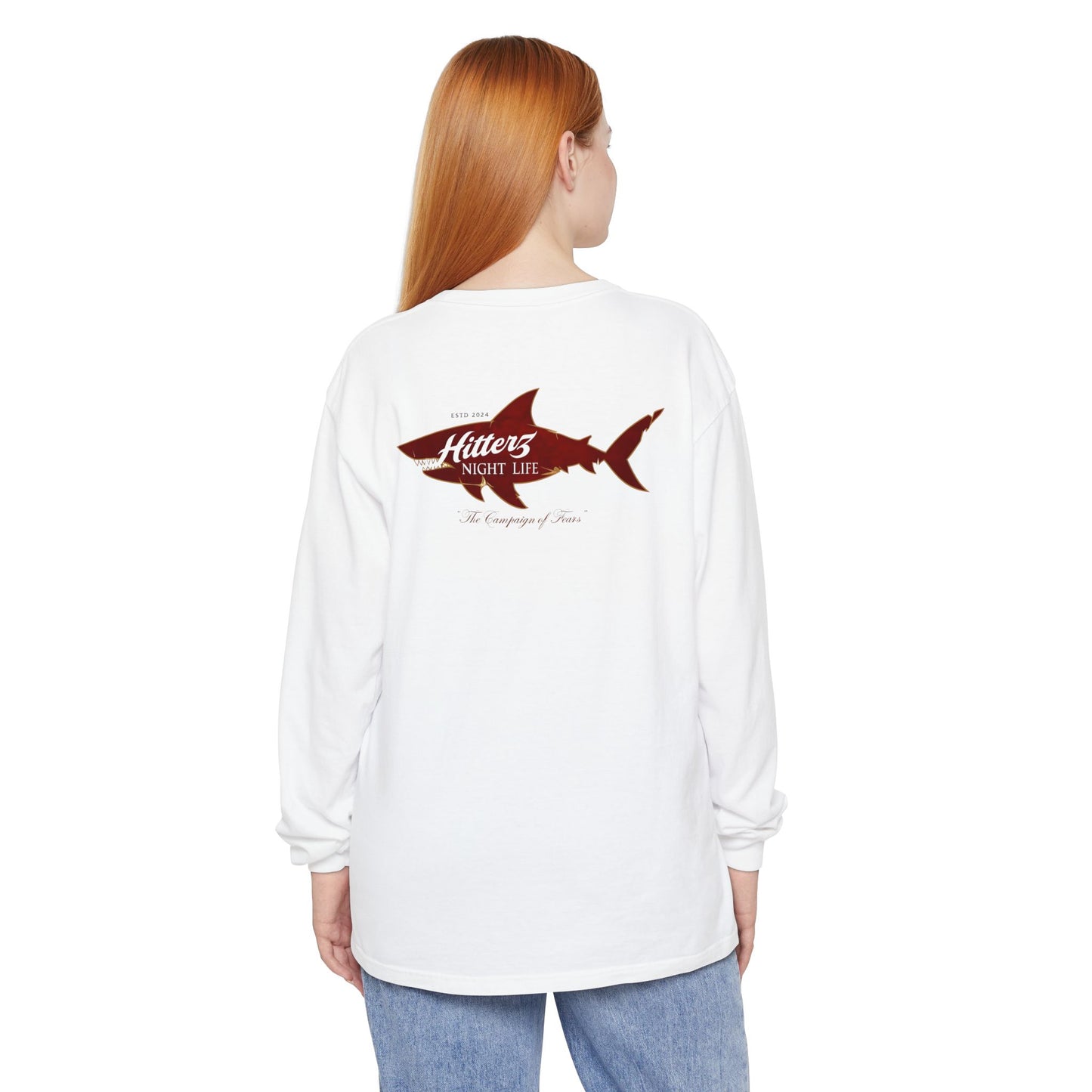 Night Life - Unisex Garment-dyed Long Sleeve T-Shirt