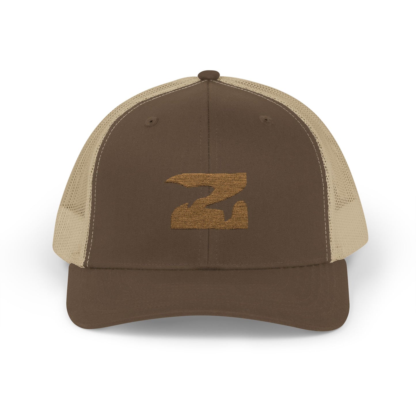 Brown & Tan Icon Snapback Trucker Cap