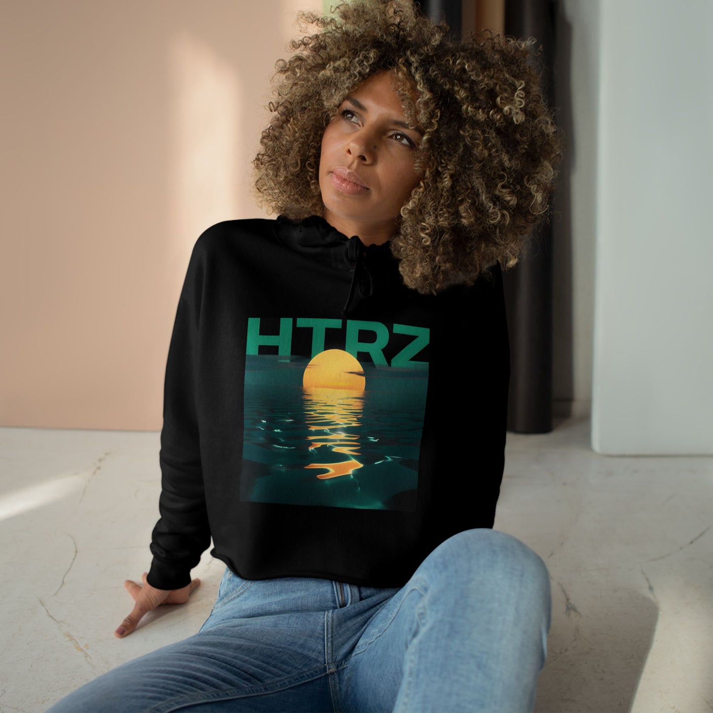 HTRZ NIGHT DIP Crop Hoodie
