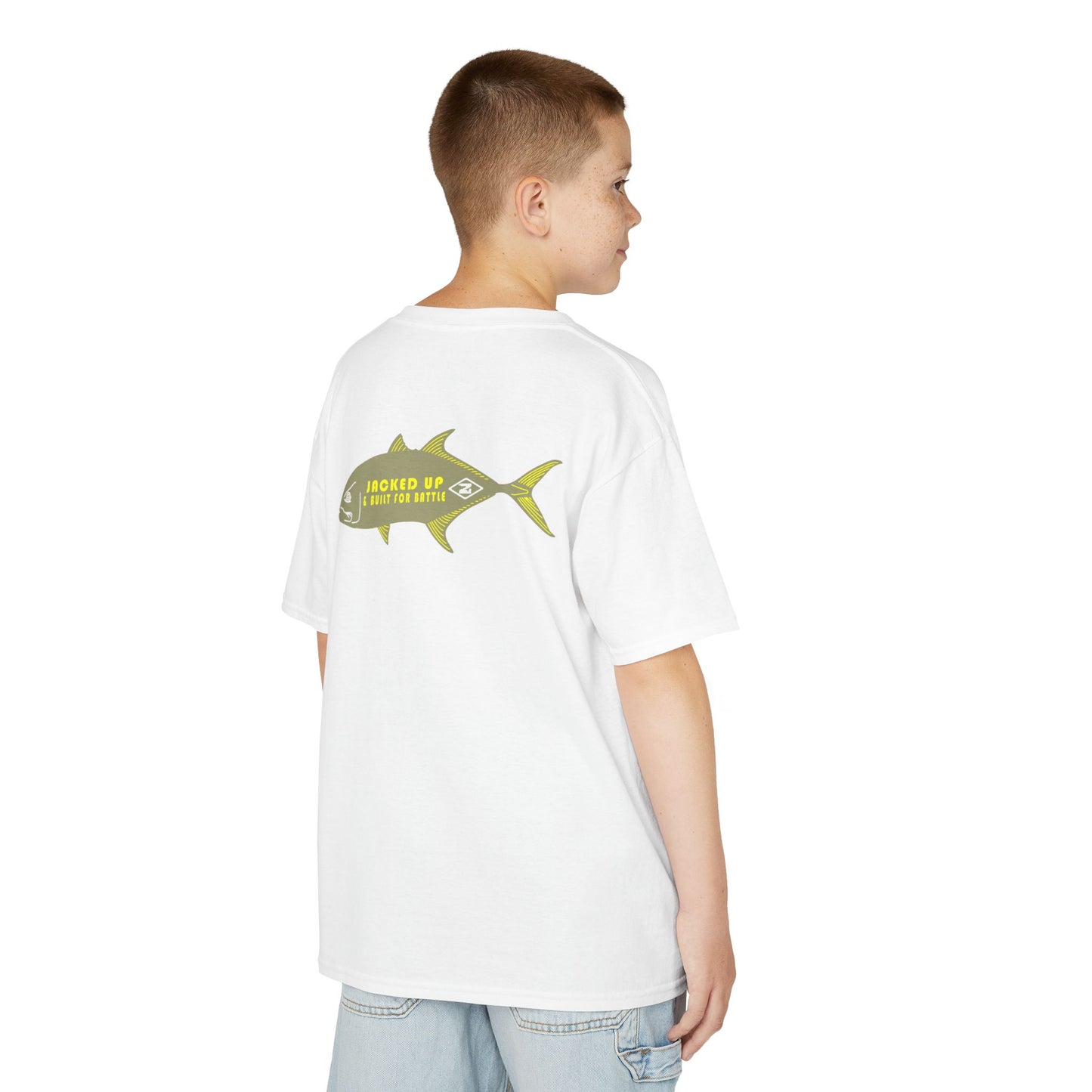 Jacked Up & Built For Battle - Kids Heavy Cotton™ Tee