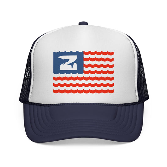 Red, White & Blue Foam Trucker